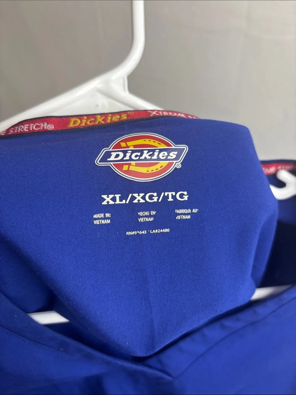 Dickies Bright Blue V-Neck Scrub Top